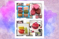 Macaroons, Colored, Sweet Macaroons, Printable, 2x2 Inch Product Image 1