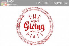 The Giving Plate cut File - Thanksgiving SVG DXF EPS AI PNG Product Image 1