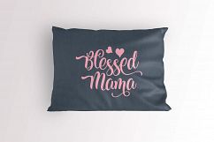 Blessed Mama SVG PNG EPS DXF, Mother&#039;s day SVG cutting file Hearts SVG design Product Image 4