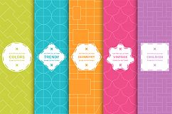 Bright seamless geometric patterns Product Image 1