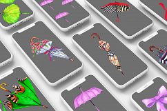 Umbrella. Hand painted clip art Product Image 6