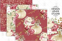 Marsala Pumpkin digital paper pack Product Image 2
