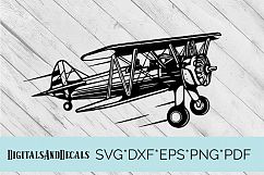Vintage Aeroplane / Airplane  SVG Cutting File  Product Image 1