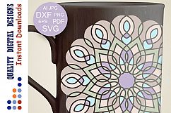 Colored Mandala svg Flower Mandala wall art Cricut Cut files Product Image 1