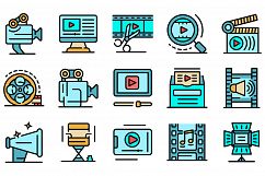 Clip maker icons set vector flat Product Image 1