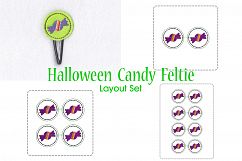 Halloween Candy ITH Halloween Feltie Embroidery Design Product Image 1