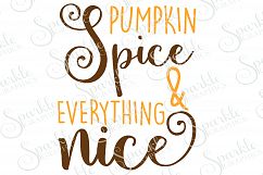 Pumpkin Spice &amp; Everything Nice Cut File Set | SVG, EPS, DXF, PNG Product Image 1