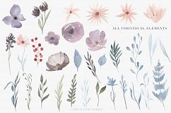 Watercolor Floral Clipart - Hazy Fields Product Image 5