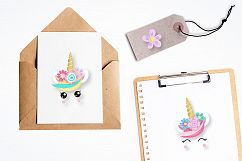 Unicorn faces graphics and illustrations Product Image 3