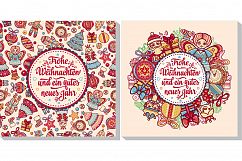 Christmas logo. Frohe Weihnacht. Neues Jahr. Happy Christmas in Deutschland.  Product Image 1