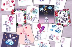 Lovely bunnies-watercolor collection Product Image 8