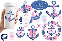 Nautical Beach Wedding graphic, illustration, clipart AMB-1393 Product Image 1