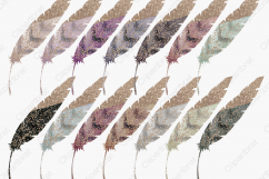 Rose Gold Dipped Feathers Watercolor Graphics Product Image 3
