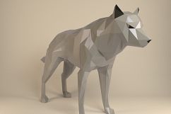 Papercraft Wolf, Paper Wolf, Game of Thrones, Direwolf DIY, Animal Trophy, Paper Dog, Paper Animals, Paper Statue, Home Decor, XXL Low Poly Product Image 4