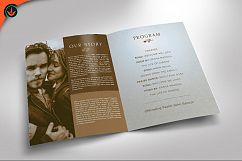 Retro Wedding Program Photoshop Template Product Image 2