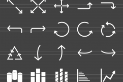 90 Infographics Glyph Inverted Icons Product Image 2