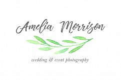 Leafy Wreath Watercolor Elements Set Product Image 4