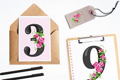 Floral Numbers graphics and illustrations Product Image 4