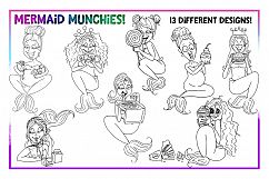 Mermaids, Outline, Clipart, Pregnant, Taco, Fish, Cupcakes Product Image 2