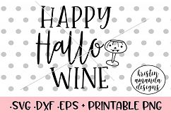 Happy Hallo-Wine Halloween Fall SVG DXF SVG DXF EPS Product Image 1