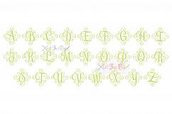 EXCLUSIVE Elegant Scroll Monogram Font SVG &amp; DXF Cut File Product Image 3