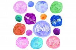 Watercolor Circles Clipart Product Image 1