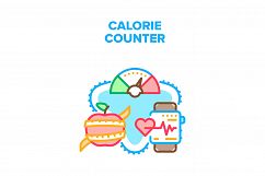 Calorie Counter Vector Concept Color Illustration Product Image 1