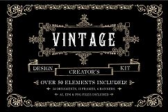Vintage Ornament Design Creators Kit - AI EPS PNG Product Image 1