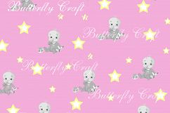 Sweet dreams digital paper, Baby shower paper, Baby girl digital paper, Baby girl printables, Kids paper, goodnight papers, Nursery Papers Product Image 7