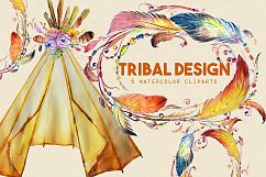 Watercolor Tribal Designs Clipart Images  by Whimseez Product Image 1