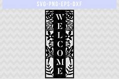 Welcome SVG Cut File, Home Papercut Template, DXF EPS PNG Product Image 1