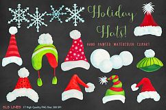 Christmas Holiday Hats Clipart Product Image 1