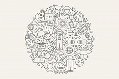 Space Line Art Icons Product Image 6
