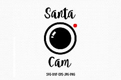 Santa cam Christmas camera SVG, Christmas SVG Product Image 1