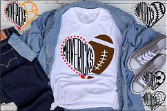 Mavericks Sport Heart SVG School Spirit football 980s Product Image 1