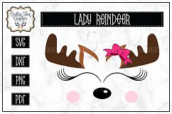 Reindeer Face Christmas SVG Product Image 1