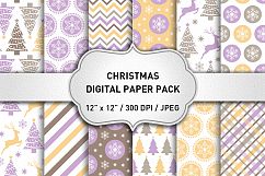 Christmas Digital Paper Pack / Christmas Background / Scrapbooking / Card Making / Patterns / Printables / Christmas Decorations Product Image 1