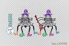 Cute Halloween Boo Spider Witch Hat svg dxf to cut to print Product Image 2