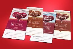 Tree Heart Valentines Party Ticket Template Product Image 7