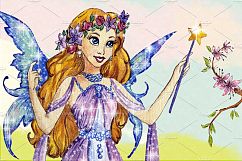 Watercolor Fairies Clipart Images by Whimseez Product Image 4