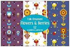 12 Floral Folk Patterns Product Image 2