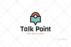 Talk point - Location &amp; Communication Minimal Iconic Logo Template Product Image 1
