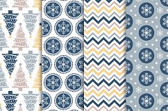 Blue Christmas Digital Paper Pack / Christmas Background / Scrapbooking / Card Making / Patterns / Printables Product Image 2