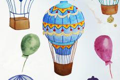 Watercolor hot air balloons Product Image 3