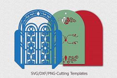 Sidi Bou style door gate fold wedding invitation cutting svg Product Image 3