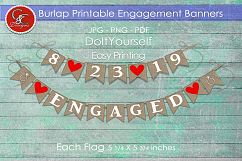 Burlap Engagement Banner/Pendent - DIY Printable Product Image 1