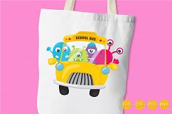 School Bus Monsters cutting files svg, dxf, pdf, eps included - cut files for cricut and silhouette - Cutting Files SG Product Image 2