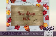 MOCK UP Fall wood sign | High Resolution JPEG Product Image 1