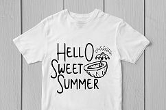 Hello Sweet Summer - Summer SVG EPS DXF PNG Cutting Files Product Image 2
