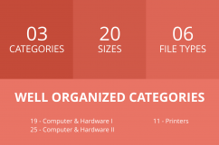 55 Computer &amp; hardware Line Multicolor B/G Icons Product Image 3